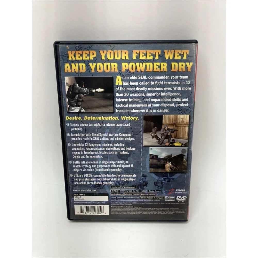 SOCOM: U.S. Navy SEALs Greatest Hits (Sony PlayStation 2 PS2) M Case+Manual